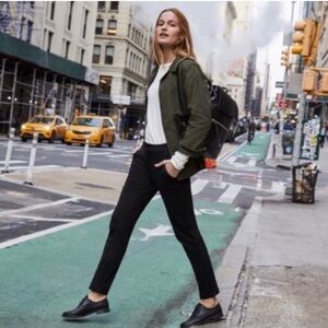 American Giant Womens Pointy Knit Stretch Slim Straight Leg Pull On Pants Size 8